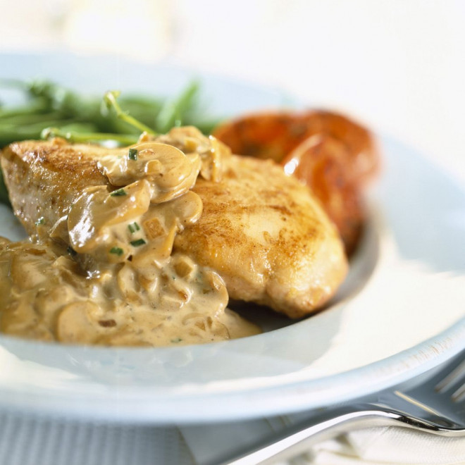 Poulet Fumé aux Champignons