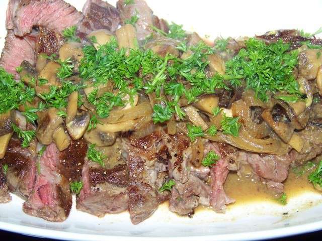 Entrecote Sauté à la Crème, Champignons